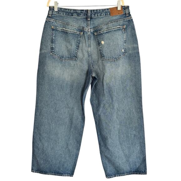 NWT Madewell The Petite Curvy Low Slung Baggy Jeans Distressed Women’s Size 31P - Picture 5 of 12